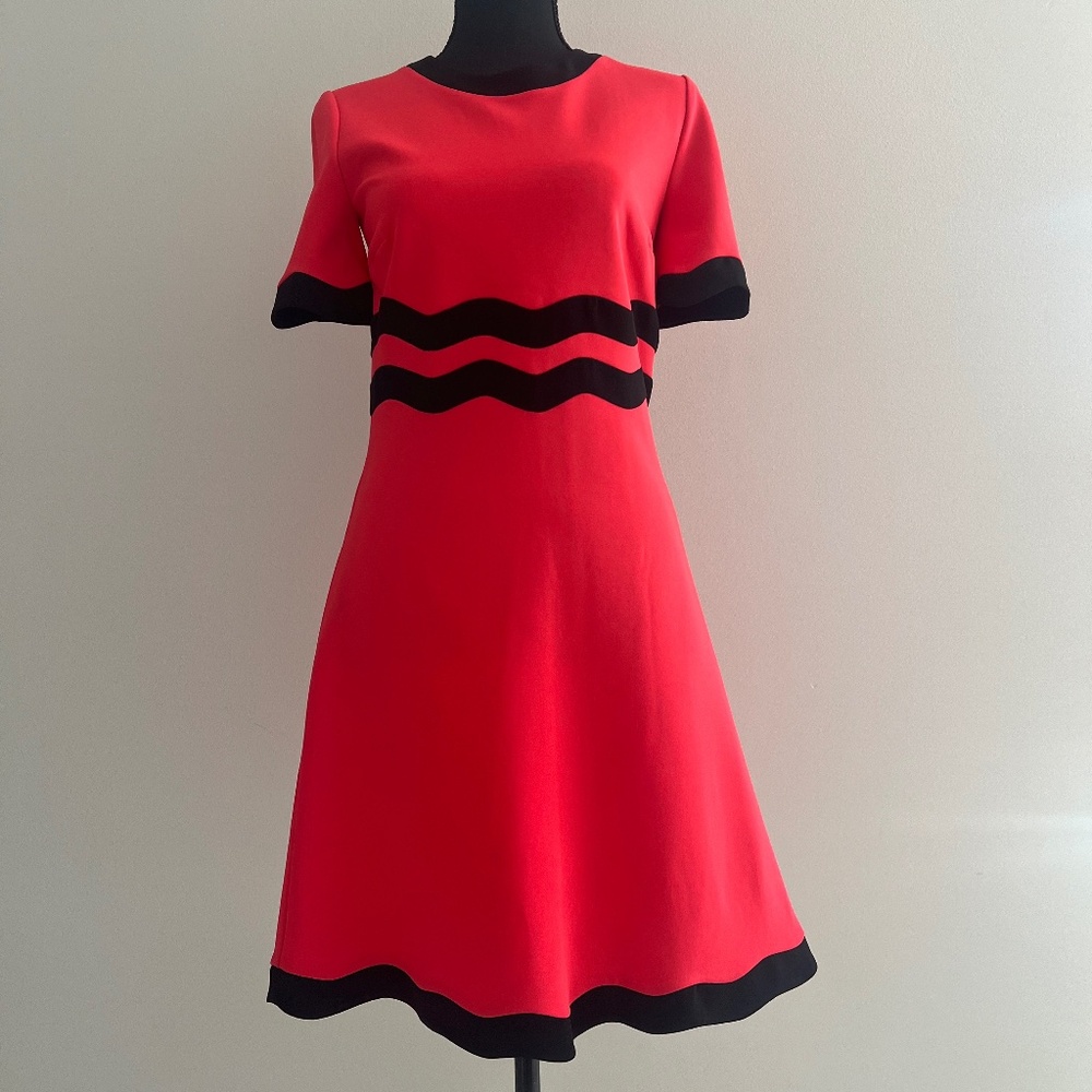 Gucci Red Viscose Midi Dress, Size M